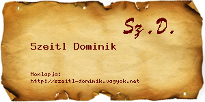 Szeitl Dominik névjegykártya